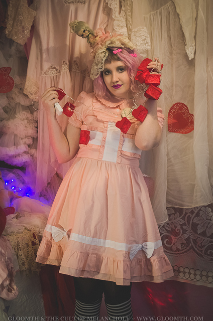 valentine themed lolita outfit gloomth