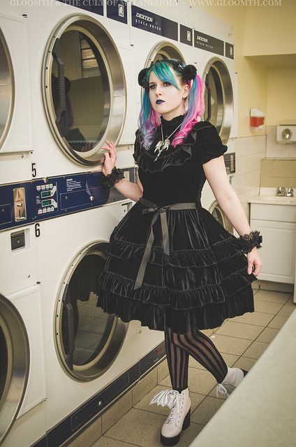 black velvet gothic lolita prom dress gloomth