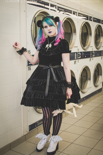 black velvet gothic lolita prom dress gloomth