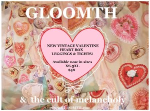 vintage valentine heart shaped box tights gloomth