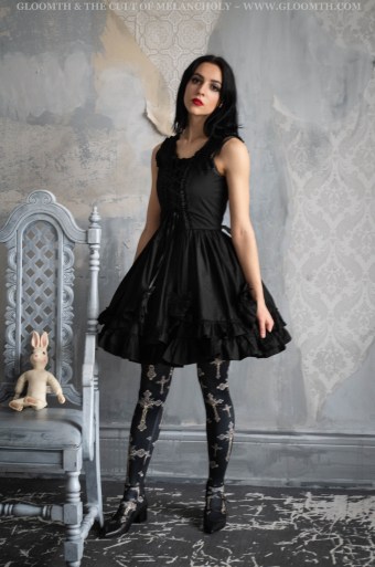 gothic crucifix print tights or leggings by gloomth (1)