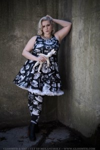 gothic teacup print party dress in plus size teaparty by gloomth (2)