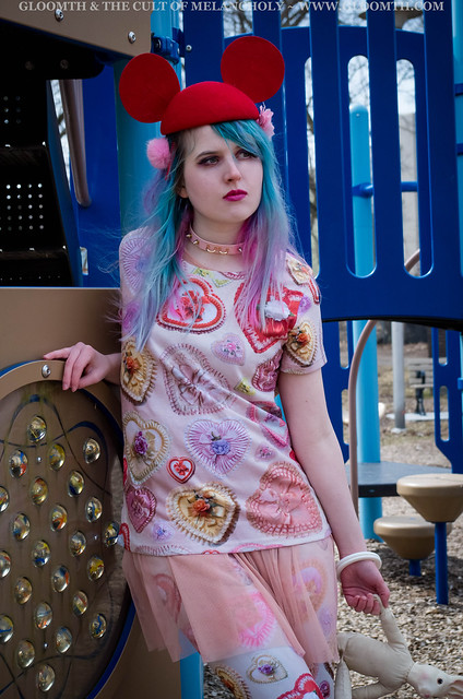 valentine print tshirt and leggings by gloomth mouseketeer japanese street fashion toronto (6)