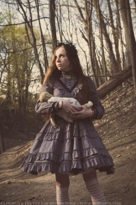 victorian girl with doll
