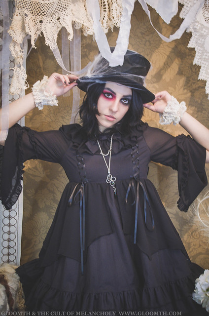 bat themed gothic dress