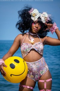 angel print swim suit