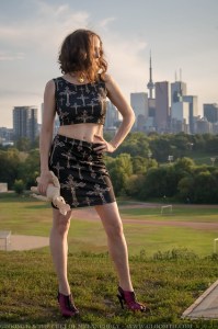 cross print gothic outfit