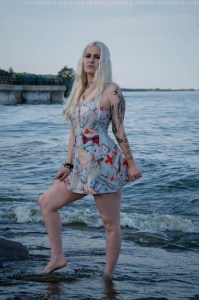 goth swim dress