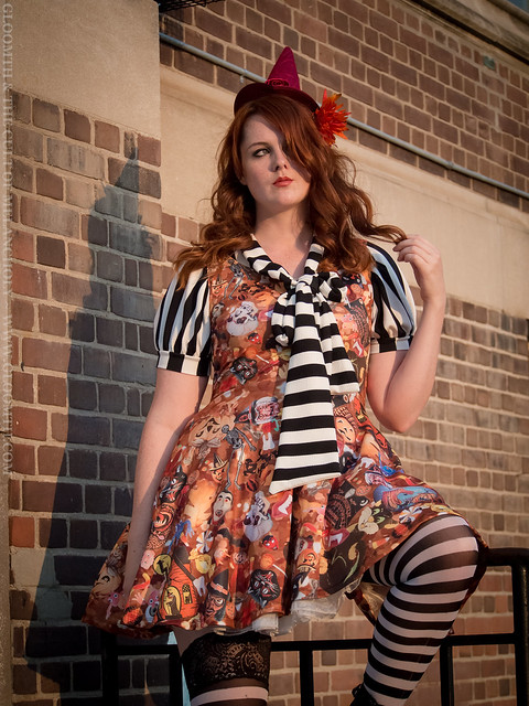 halloween print fabric dress plus size