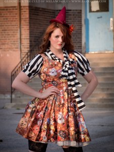 halloween print party dress