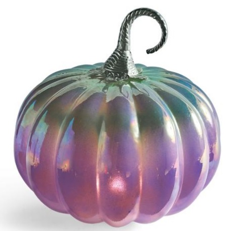 irridescent pumpkin gothic home decor