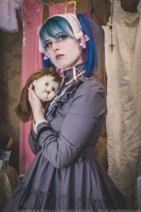 victorian doll outfit with doll head