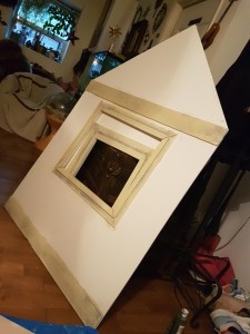 walls with trim painted doll house