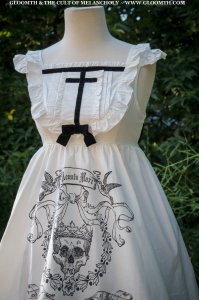 white gothic lolita mourning dress