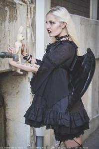bat wing gothic girl