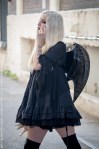 goth girl with bat wings