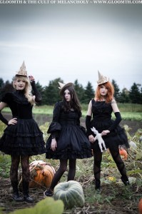 gothic pumpkin patch photoshoot