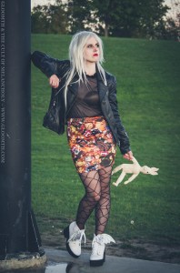 halloween print mini skirt