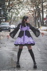 bell sleeved gothic lolita dress