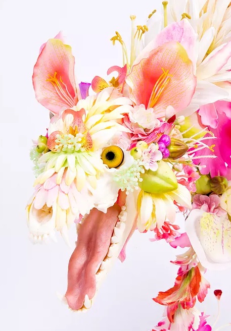 Cedric Laquieze floral skeleton close up