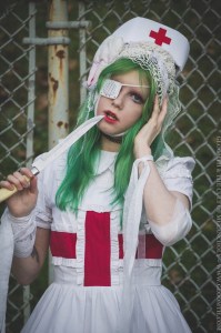 creepy nurse doll girl