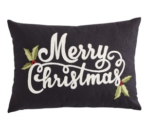 black christmas pillow gothic