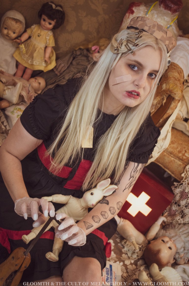 medical themed lolita outfit