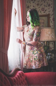 cherub print grunge dress
