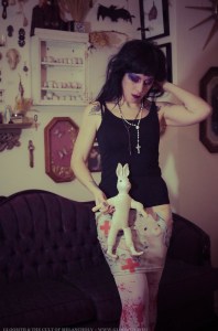 antique medical print mini skirt