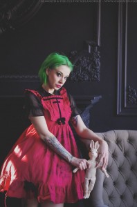 dark red tombstone dress