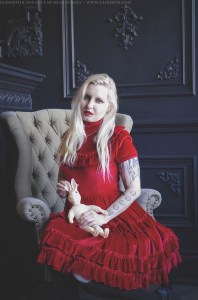 red velvet lolita dress