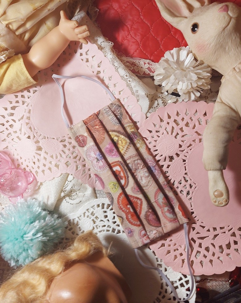 valentine print face mask