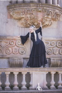 bell sleeve gothic dress