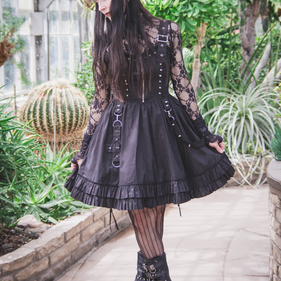 spiked goth dress
