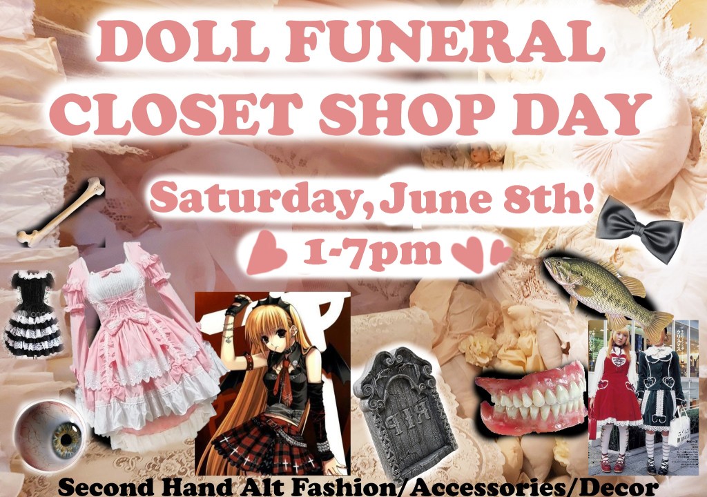 doll funeral closet sale day poster alt fashion toronto