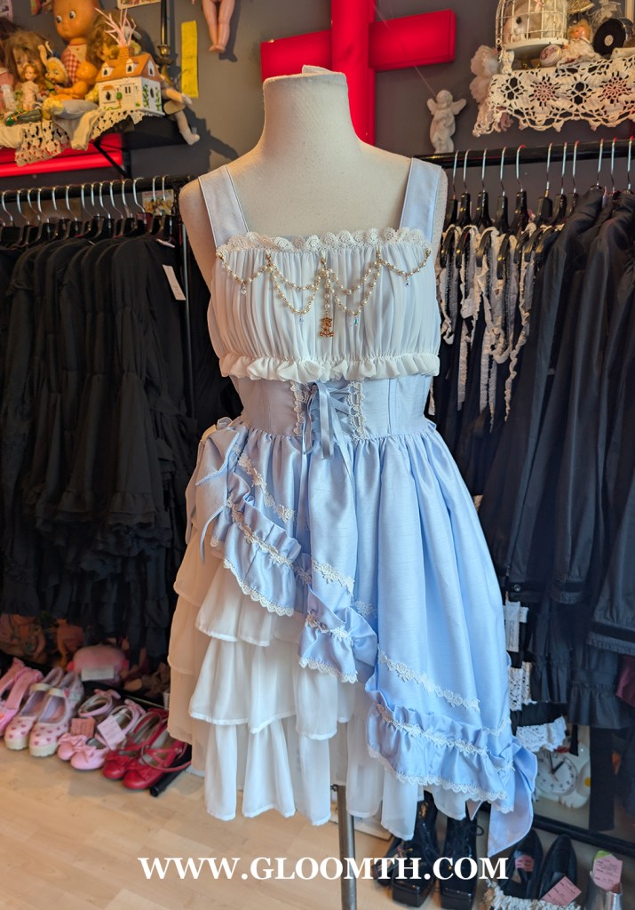 alice and the pirates gathered chiffon jsk in blue