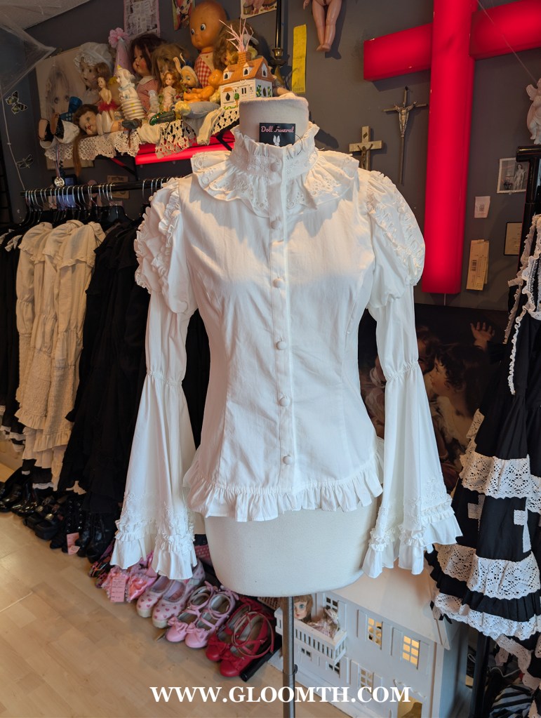 white bell sleeve lolita blouse at DOLL FUNERAL SHOP TORONTO