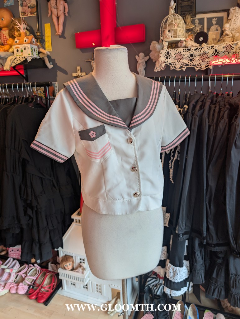 sailor collar top for sale at DOLL FUNERAL shop toronto