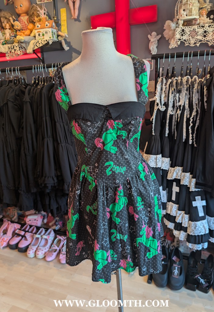 hell bunny zombie pony dress on display at doll funeral shop inside chinatown centre toronto 222 spadinan ave