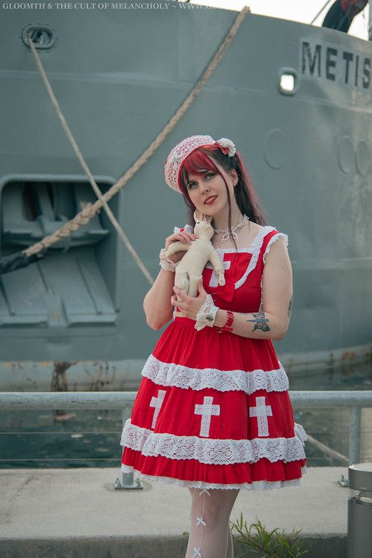 lolita posing with a barge