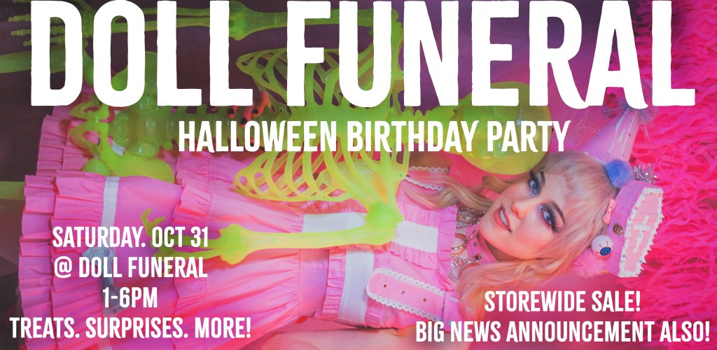 doll funeral halloween birthday party