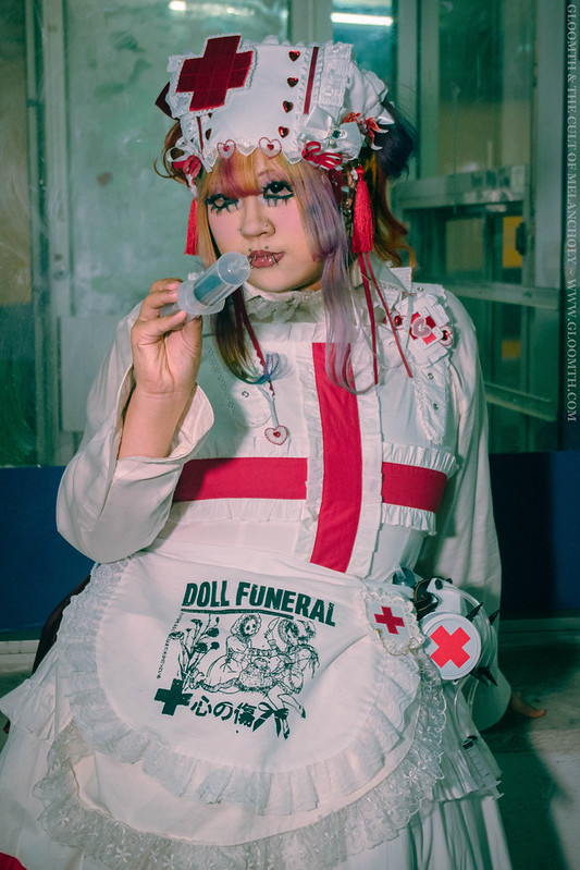 japanese street fashion medical theme outfit