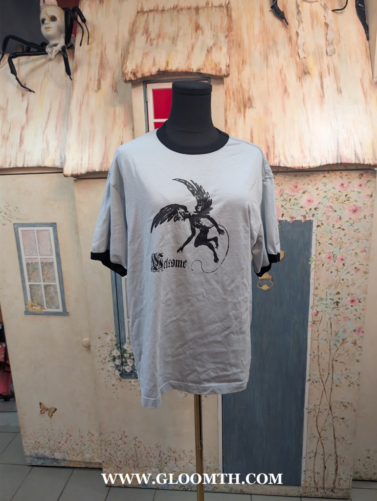 skate brand welcome devil top at doll funeral shop